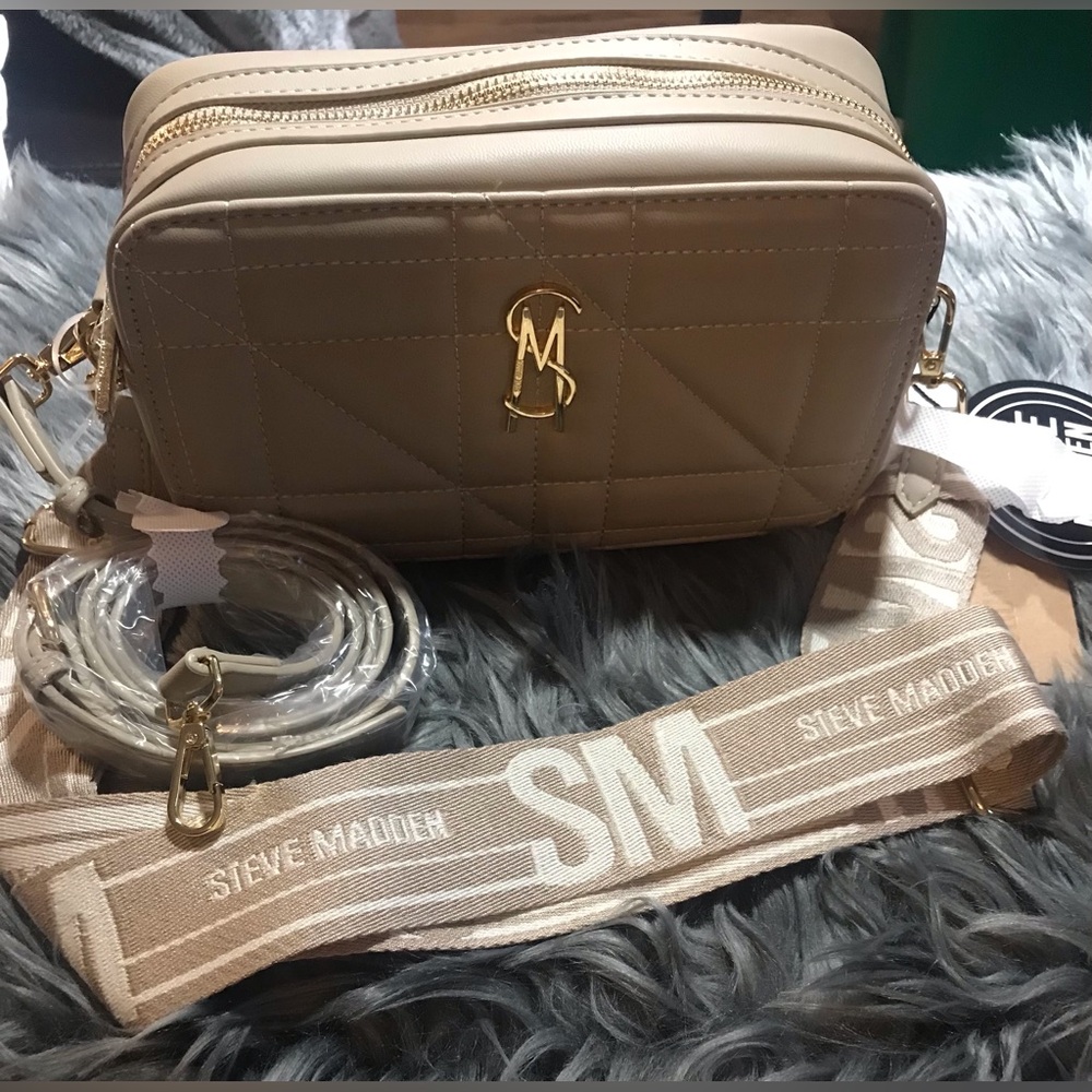 NWT Steve Madden Wallie Satchel Crossbody Bag Diamond Quilted.